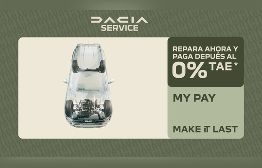 Cuida tu Dacia con financiación al 0% TAE